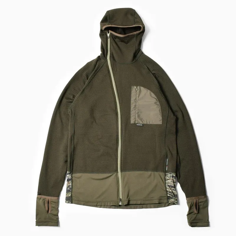 MMA_SAYAMA works POLARTEC Power Grid Hoodie (Olive)