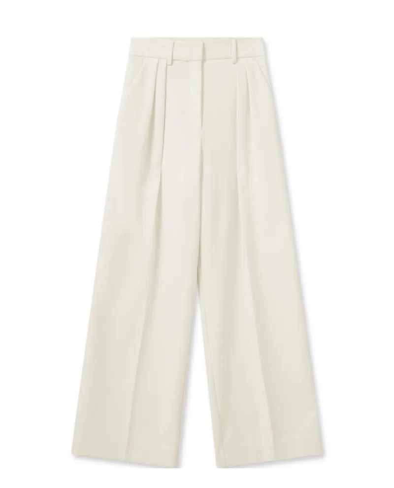 Mos Mosh Carli Ecru Wide Leg Trousers