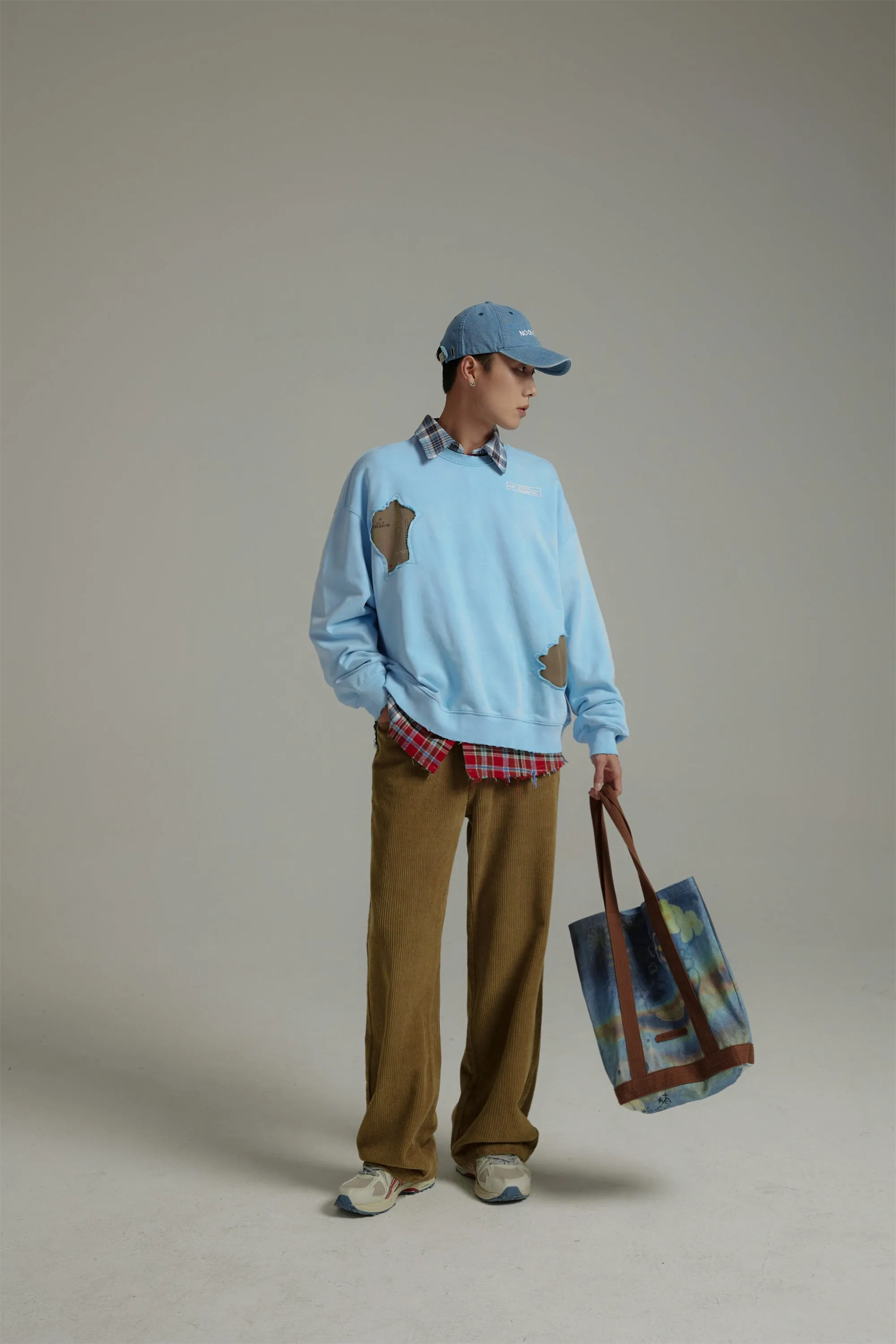 Neutral Corduroy Straight Pants