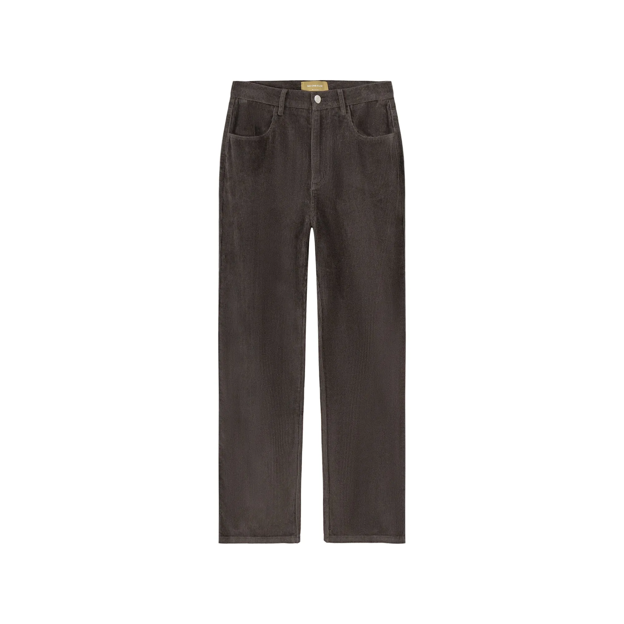 Neutral Corduroy Straight Pants