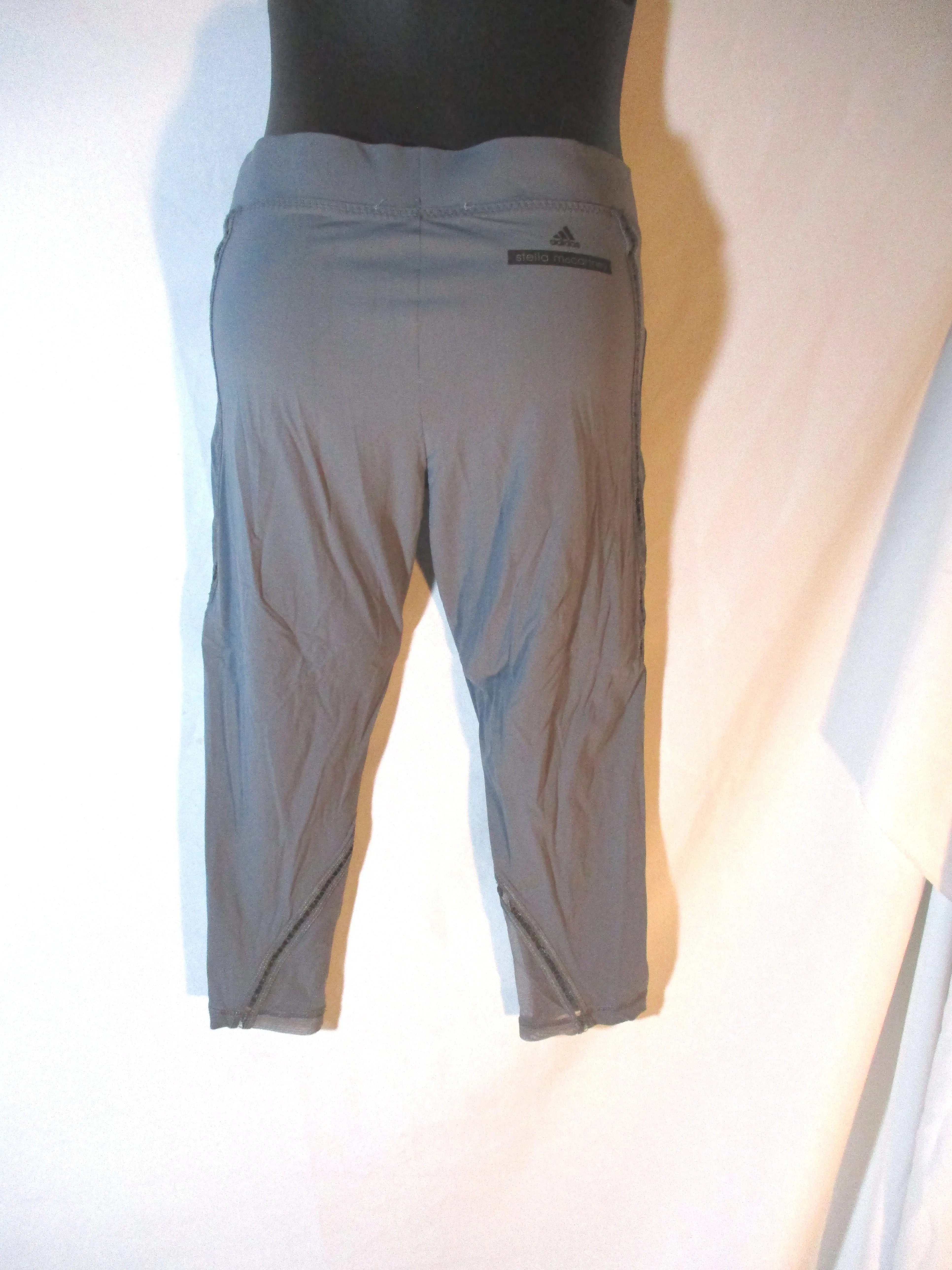 NEW ADIDAS STELLA MCCARTNEY 3/4 RUN TIGHT Legging 36 GREY GRAY Pant Capri