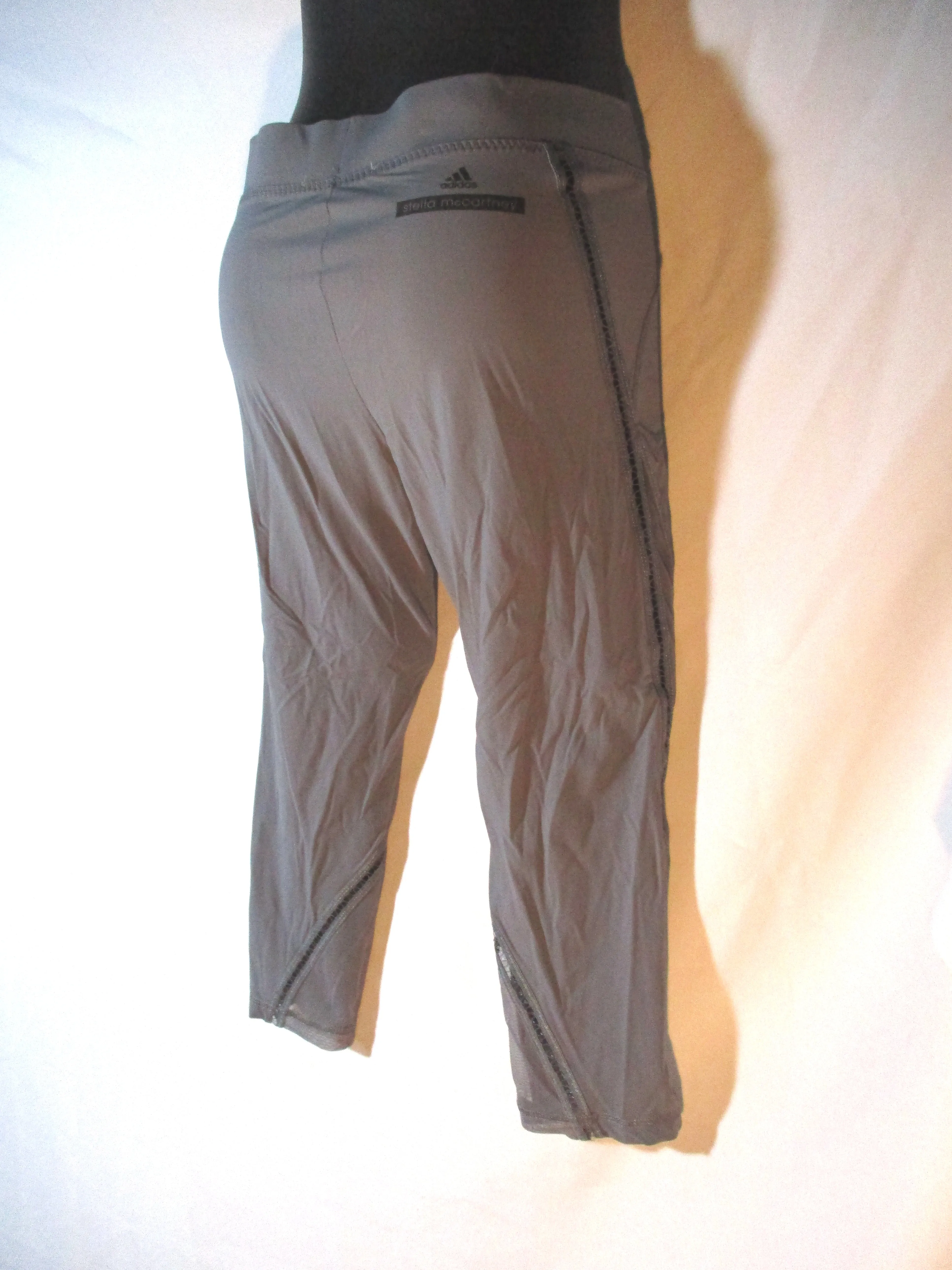 NEW ADIDAS STELLA MCCARTNEY 3/4 RUN TIGHT Legging 36 GREY GRAY Pant Capri