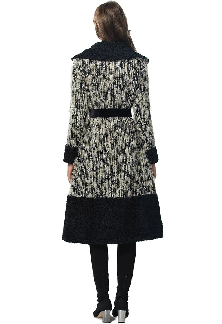 Notched Collar Tunic Long Overcoat