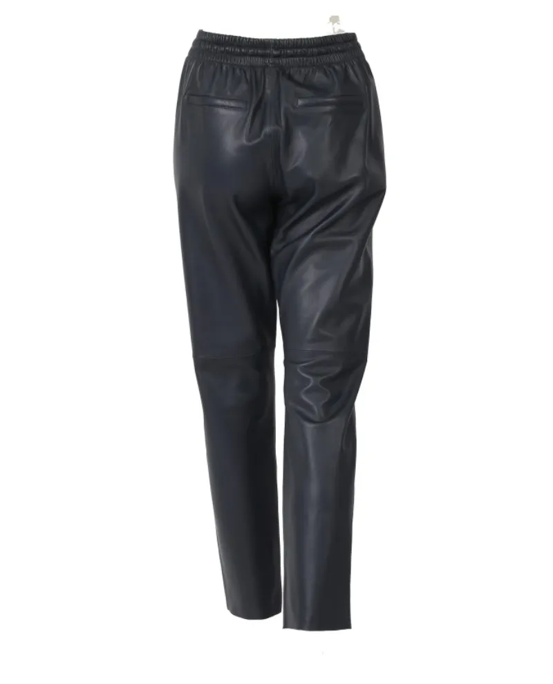 Oakwood Gift Navy Leather Trousers