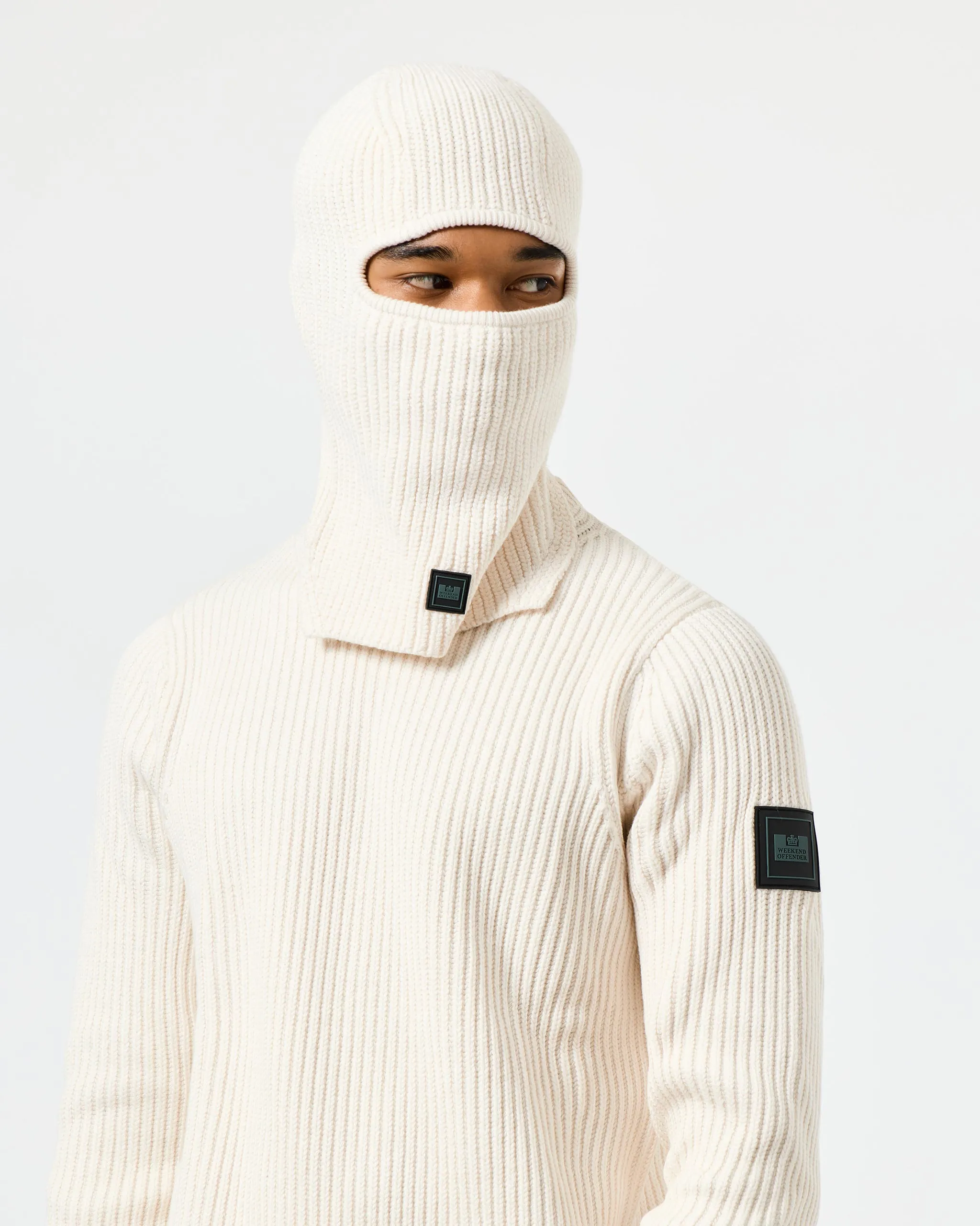 Oden Rib Balaclava Ivory