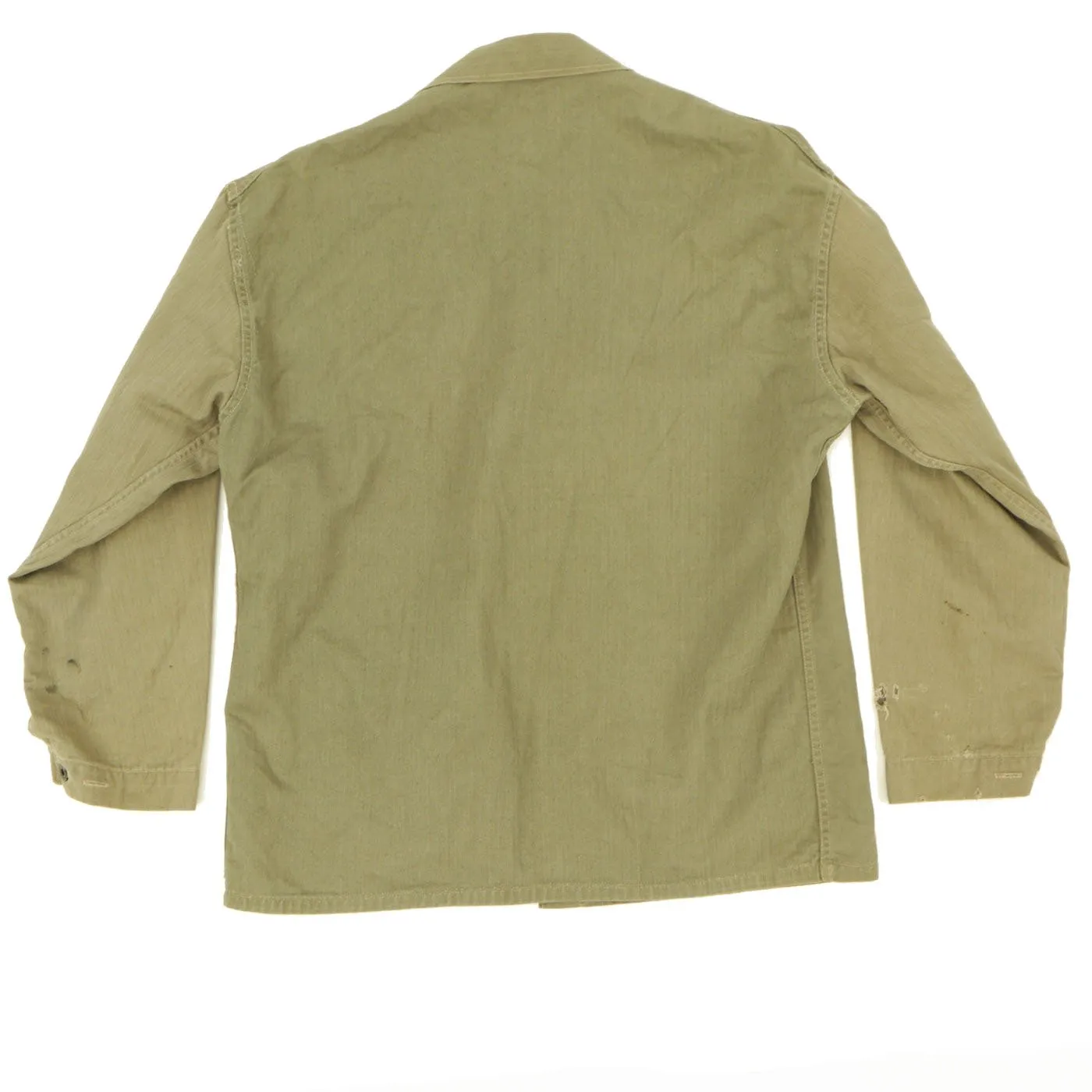 Original U.S. WWII Marine Corps USMC HBT Herringbone Twill P41 Utility Jacket - As Seen In Book