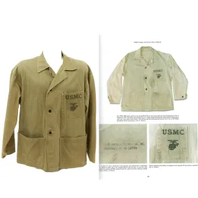 Original U.S. WWII Marine Corps USMC HBT Herringbone Twill P41 Utility Jacket - As Seen In Book