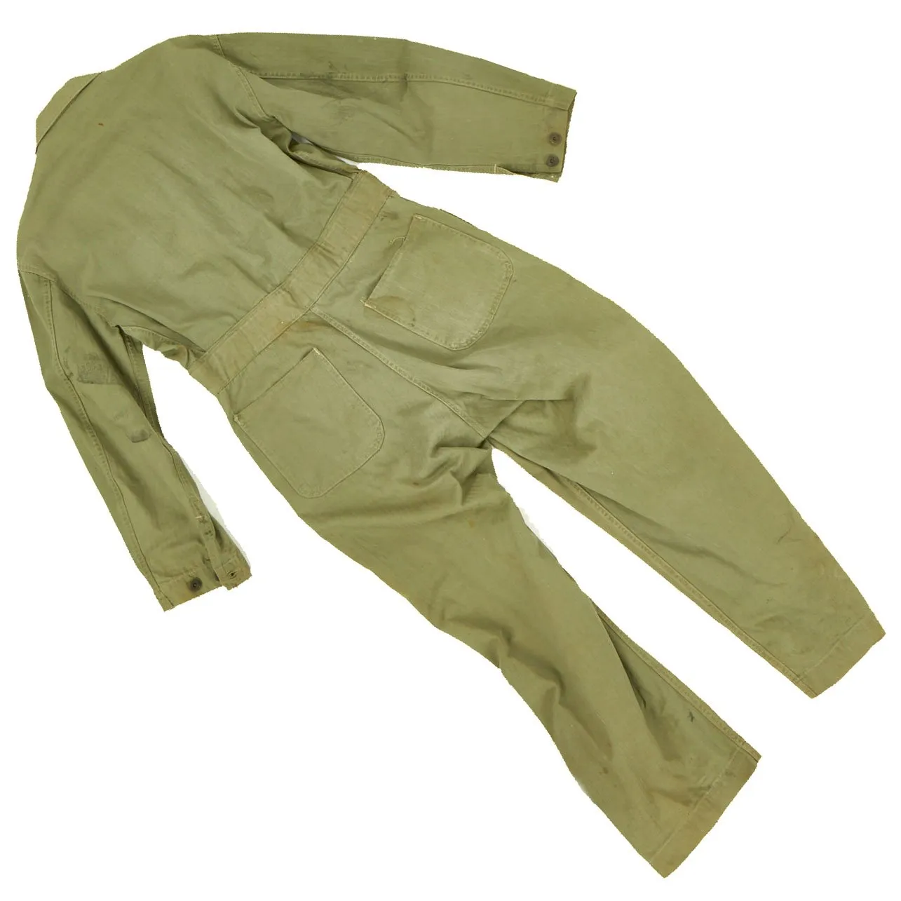 Original U.S. WWII Marine Corps USMC Non-Regulation Herring Bone Twill Coveralls - As Seen In Book