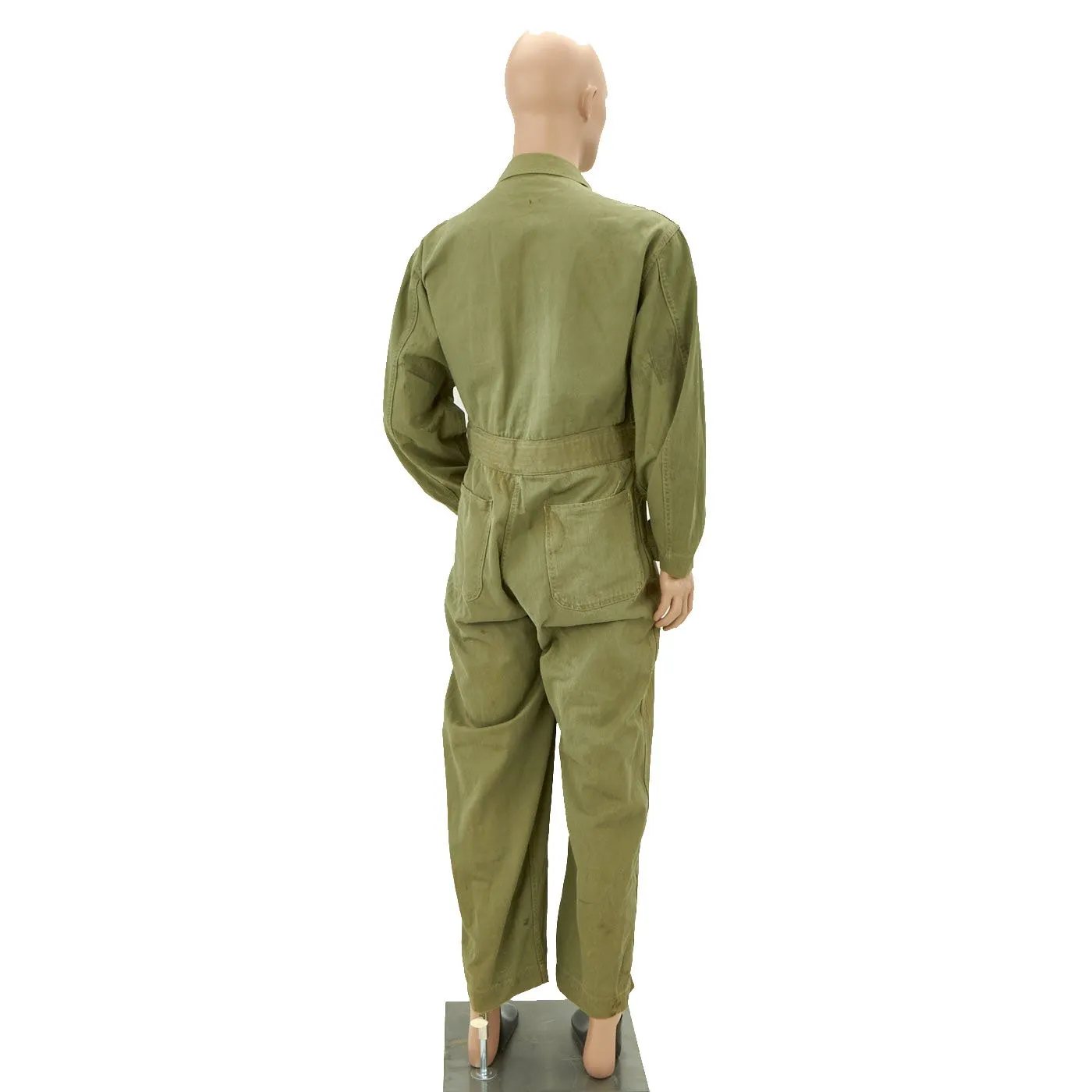 Original U.S. WWII Marine Corps USMC Non-Regulation Herring Bone Twill Coveralls - As Seen In Book