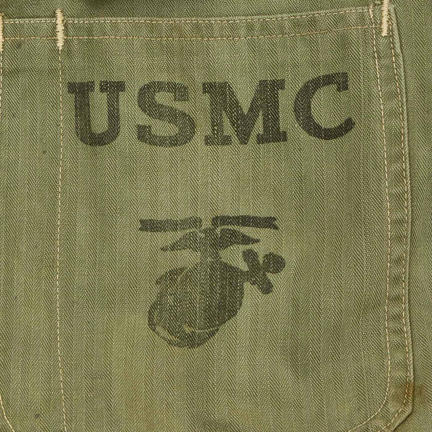 Original U.S. WWII Marine Corps USMC Non-Regulation Herring Bone Twill Coveralls - As Seen In Book