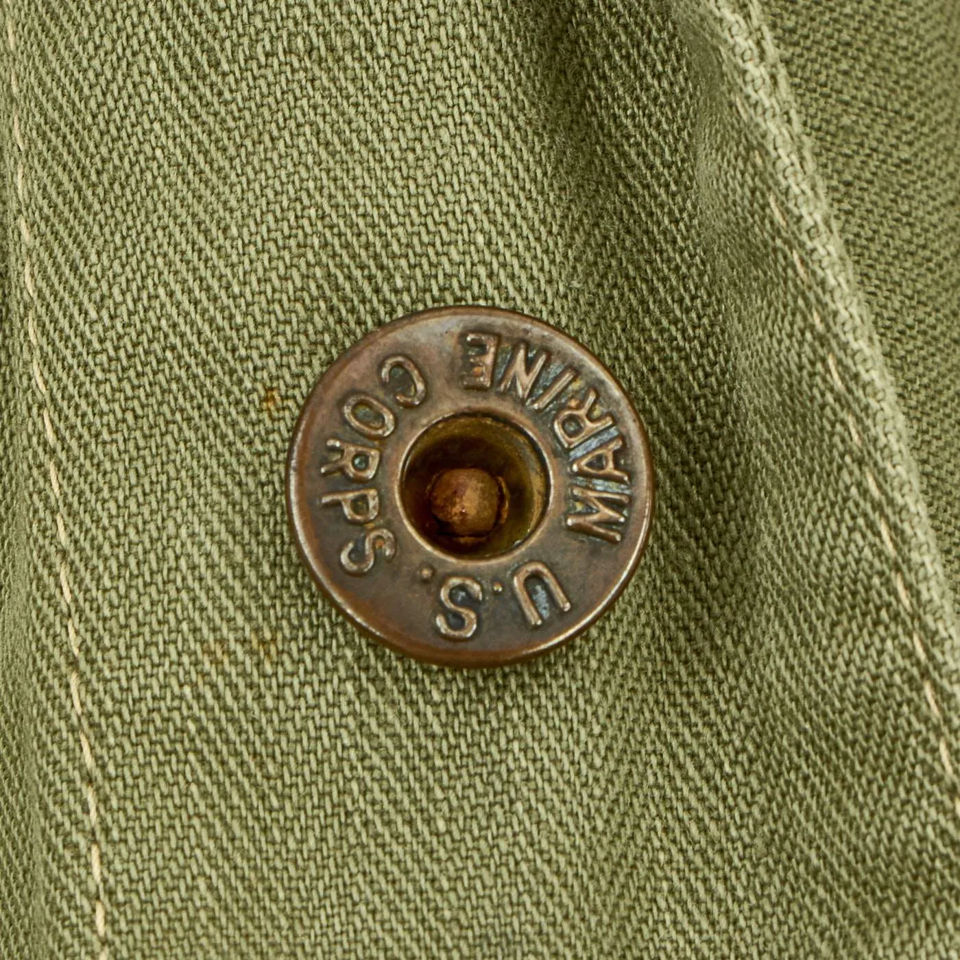 Original U.S. WWII Marine Corps USMC Non-Regulation Herring Bone Twill Coveralls - As Seen In Book