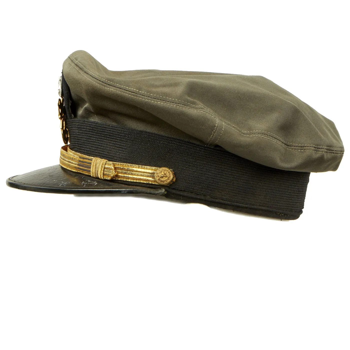 Original U.S. WWII Named Navy Chaplain Officer Grey Uniform Set - Coat, Trousers, Visor Cap & Overseas Caps