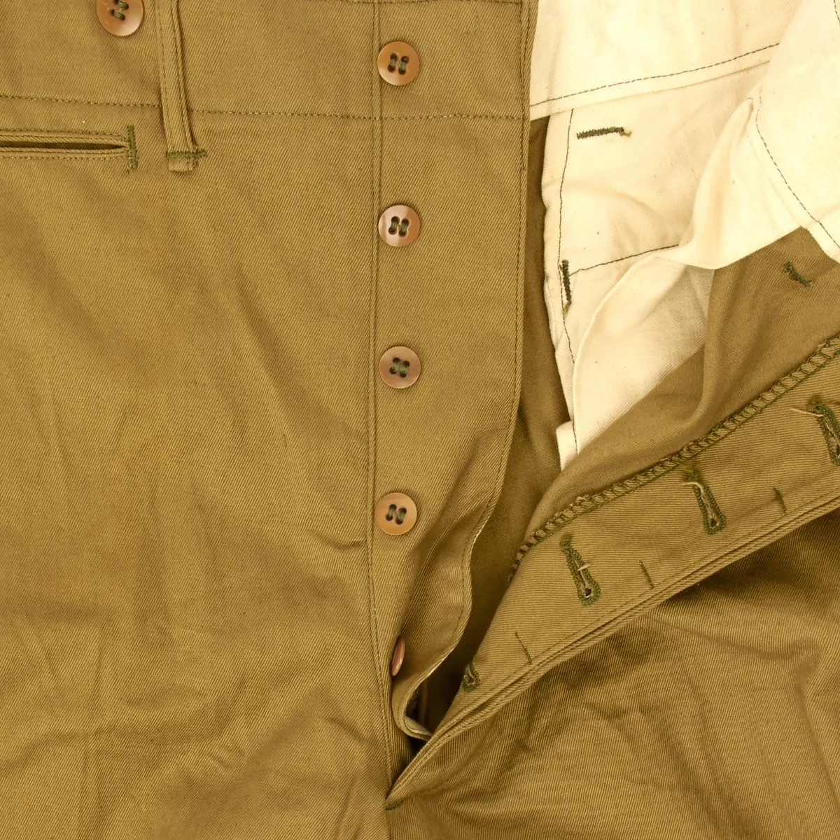 Original U.S. WWII Unissued M1942 Paratrooper Uniform - M42 Jump Jacket and Trousers