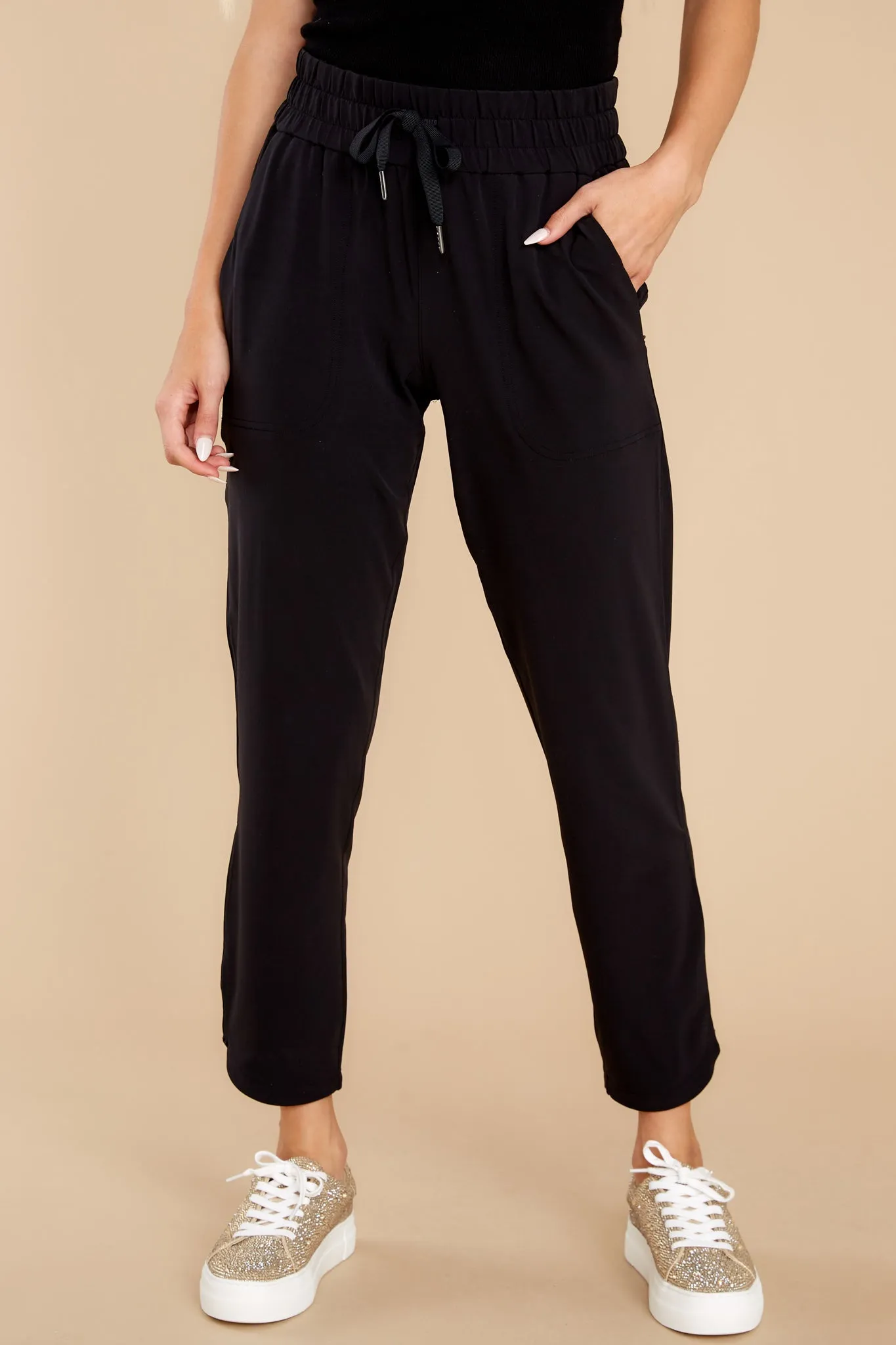 Out Of Office Very Black Tapered Pants