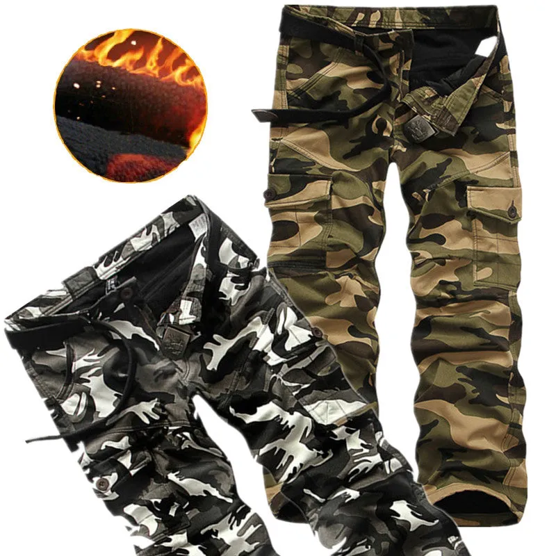 Outdoor Cotton Thick Camouflage Men's Pants