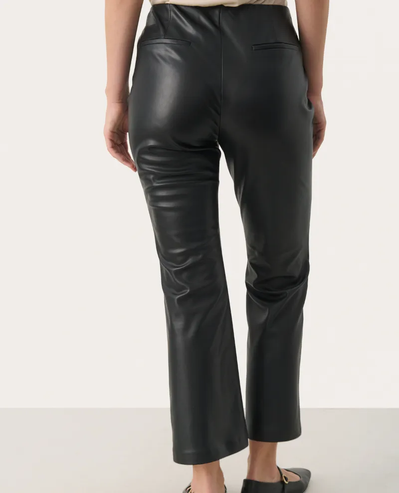 Part Two Lorenza Black Faux Leather Trousers