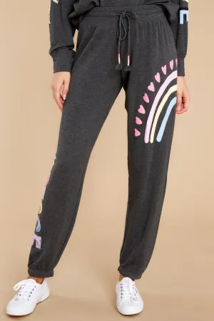 Peace And Love Heather Smoke Banded Pants