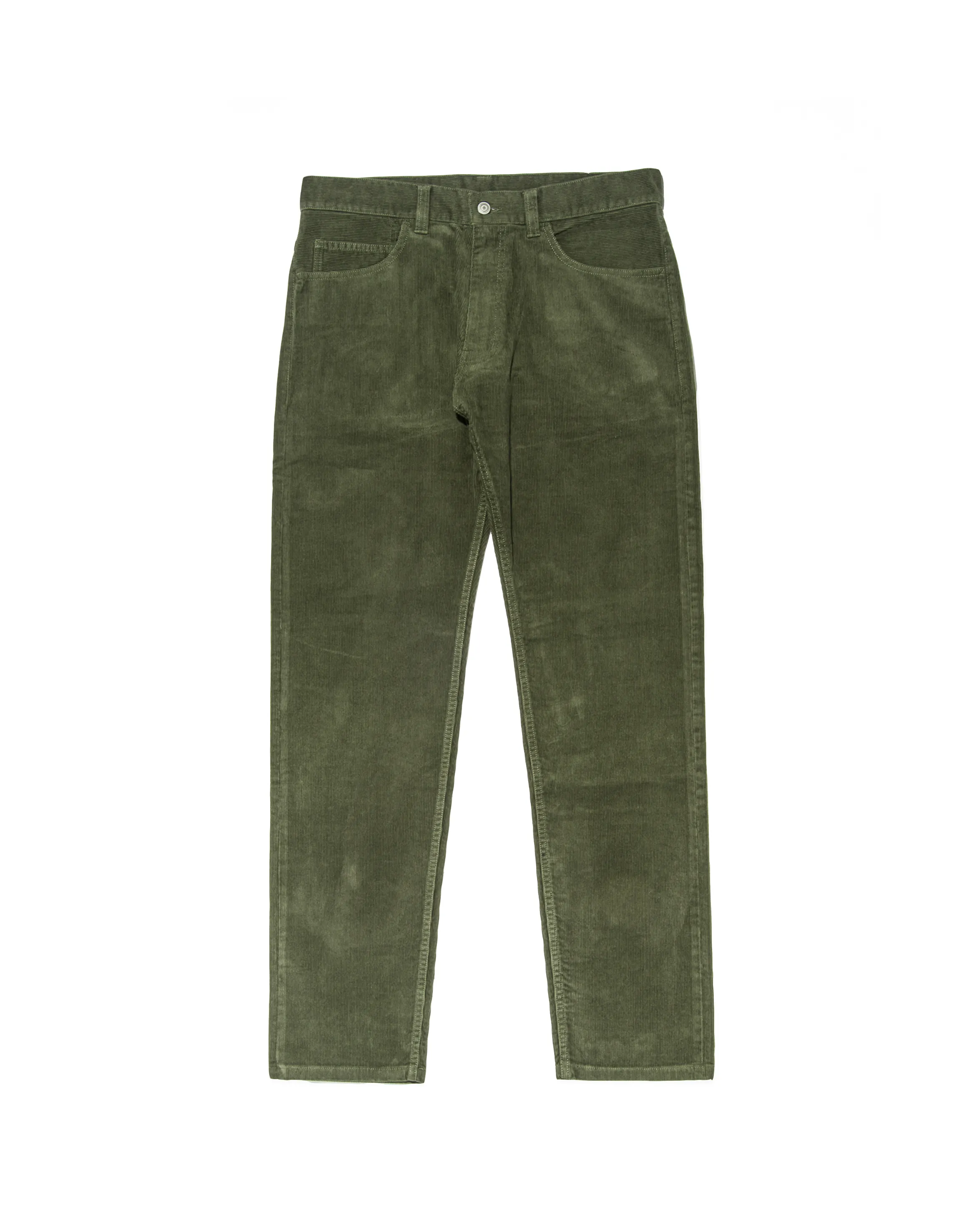 PINCORD 5-POCKET PANTS - OLIVE