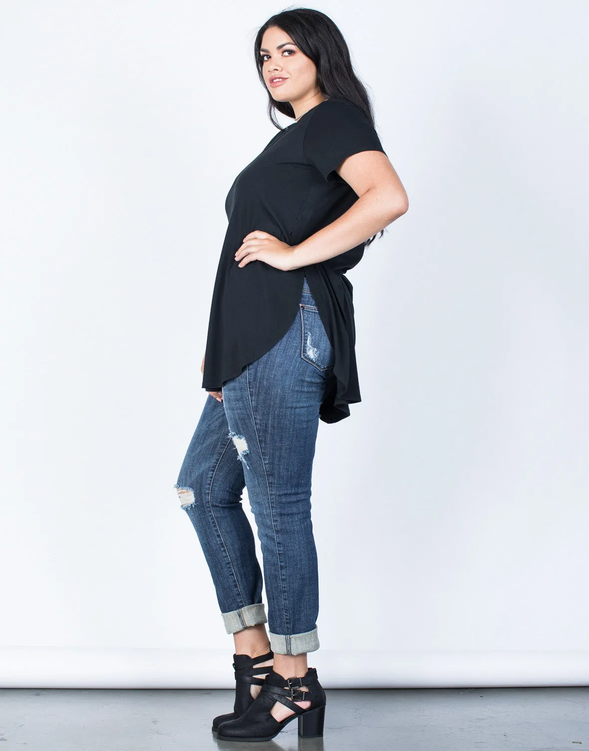 Plus Size Jamie Slit Tee