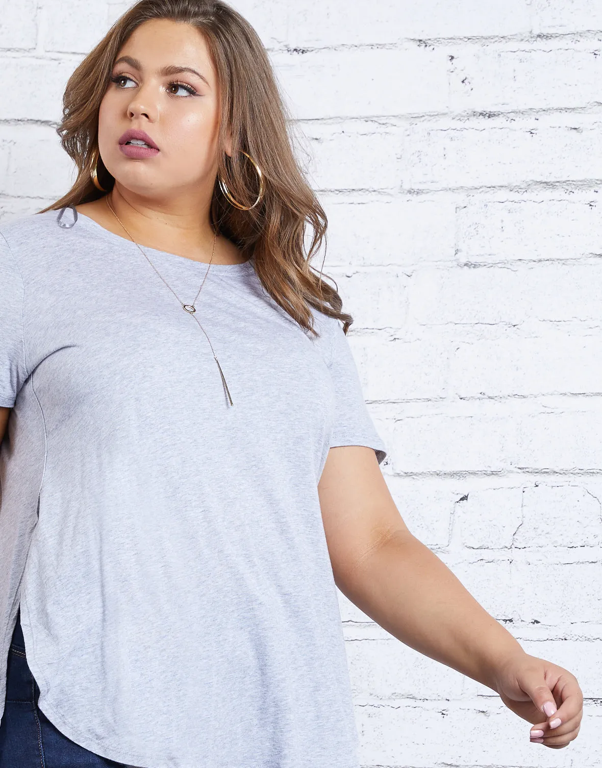 Plus Size Jamie Slit Tee