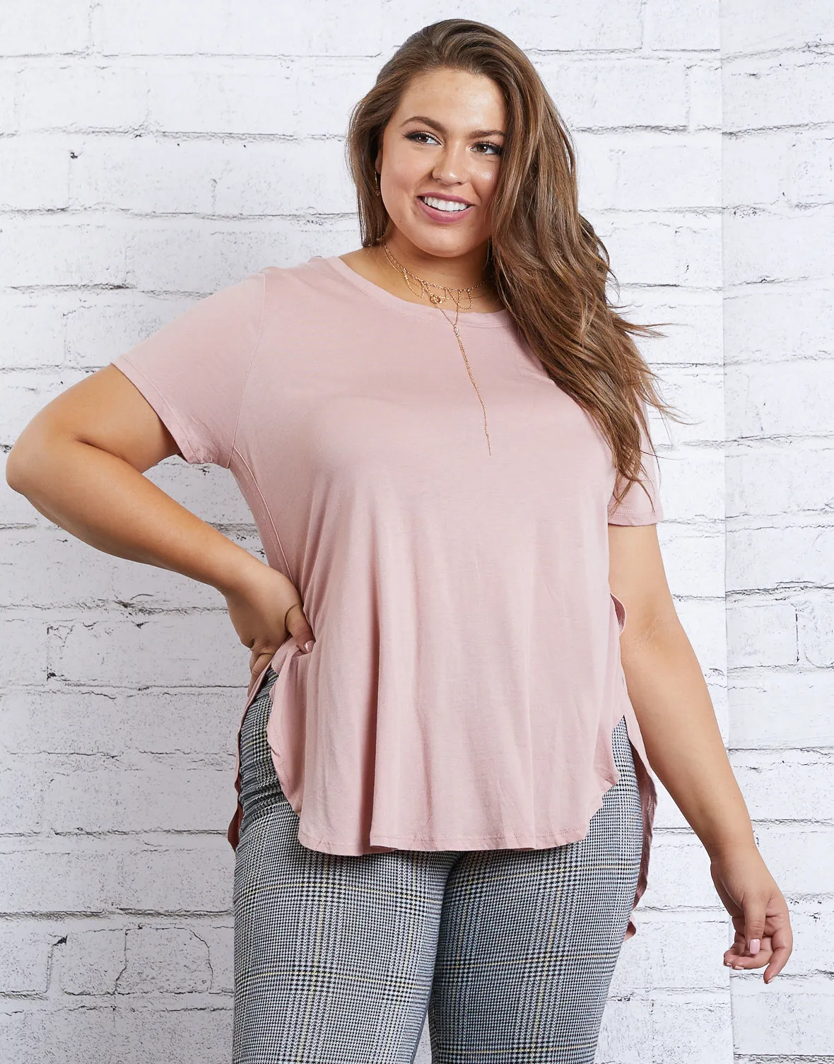 Plus Size Jamie Slit Tee