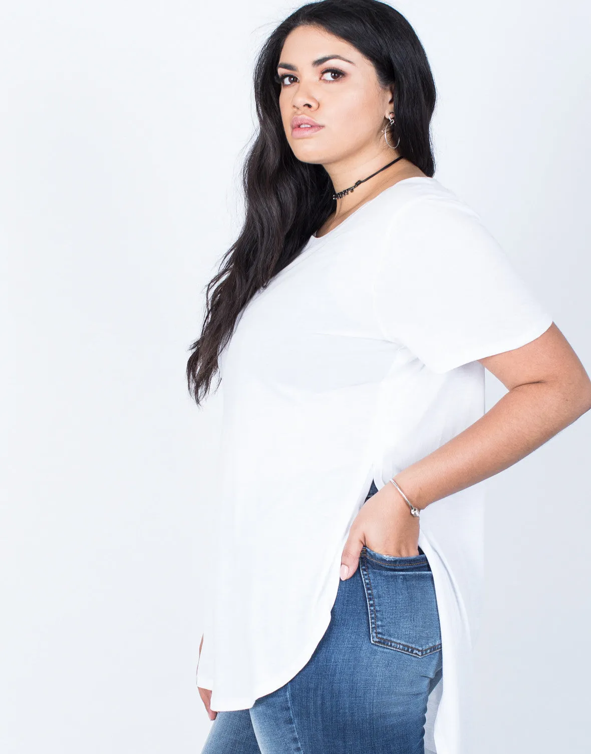 Plus Size Jamie Slit Tee