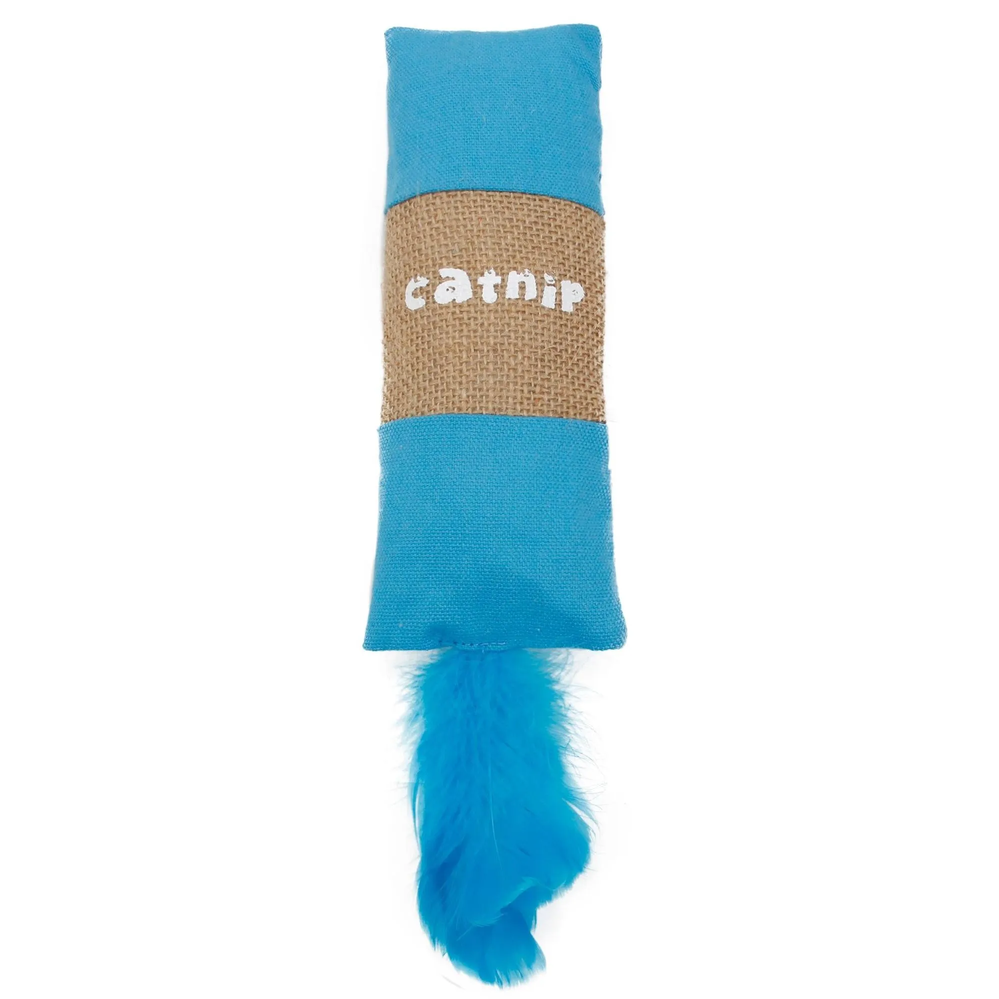 Plush cat toy with crinkle sound and catnip