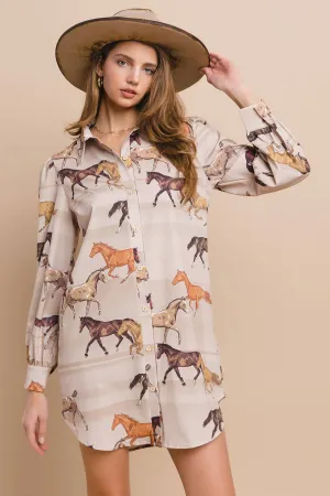 Retro Horse T - Dress