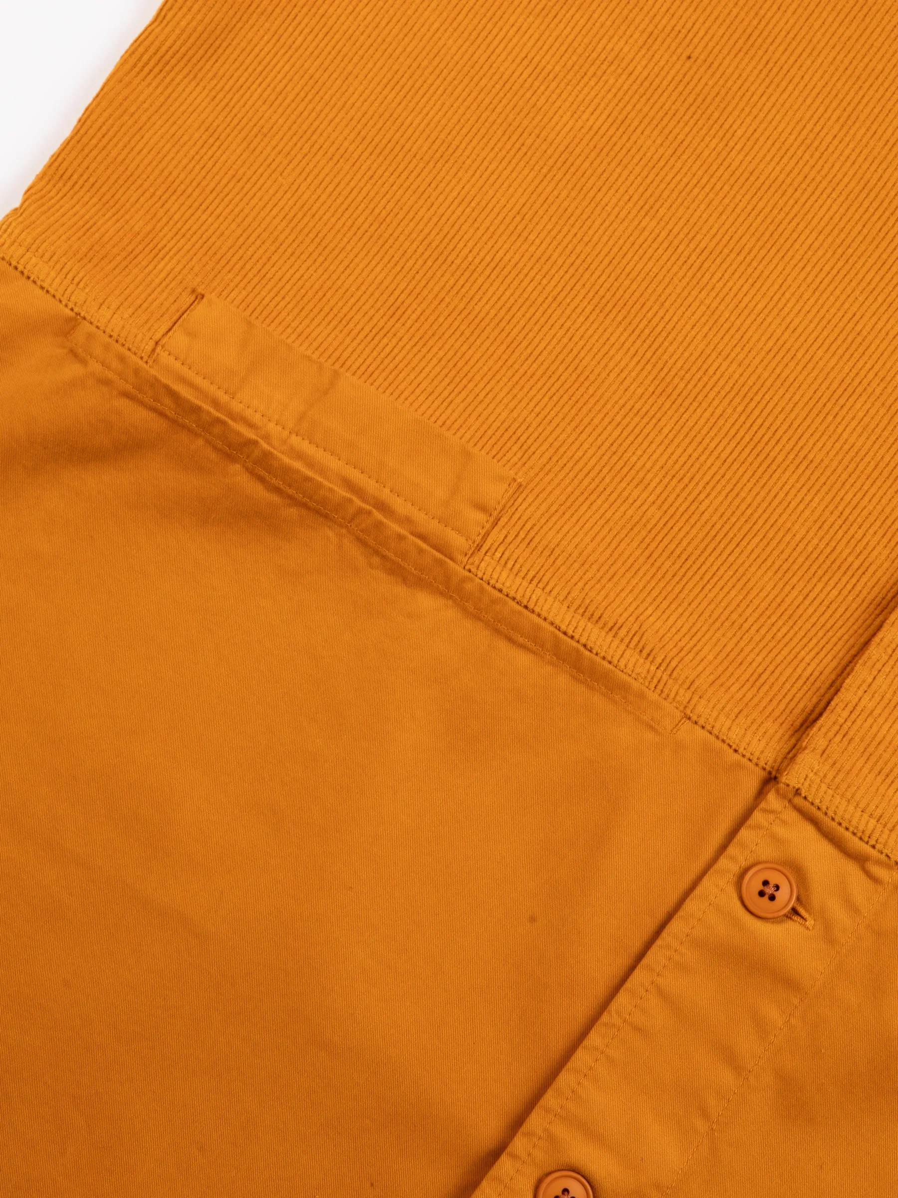 Rosyth Overshirt In Saffron Cord / Twill Blend