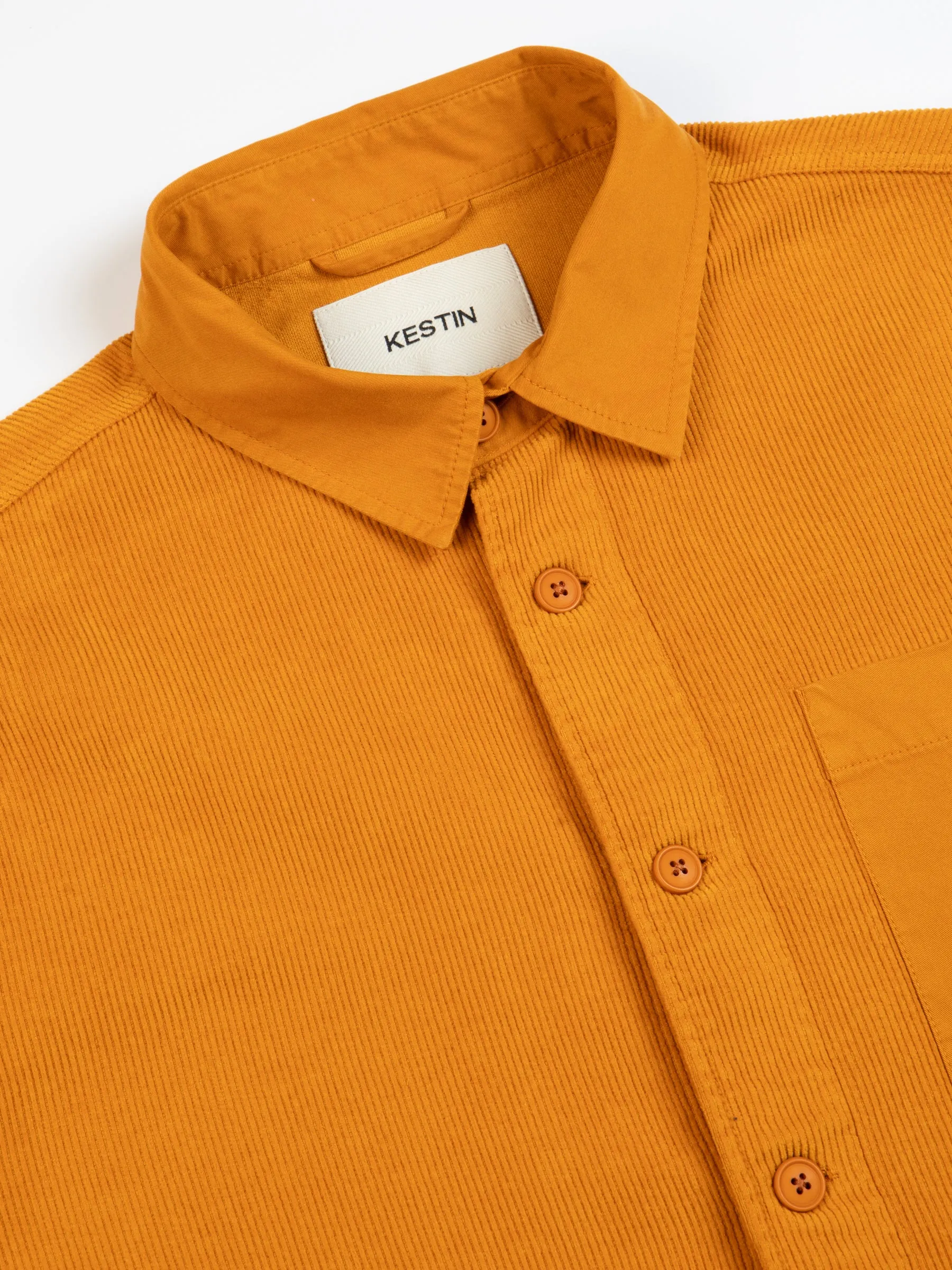 Rosyth Overshirt In Saffron Cord / Twill Blend