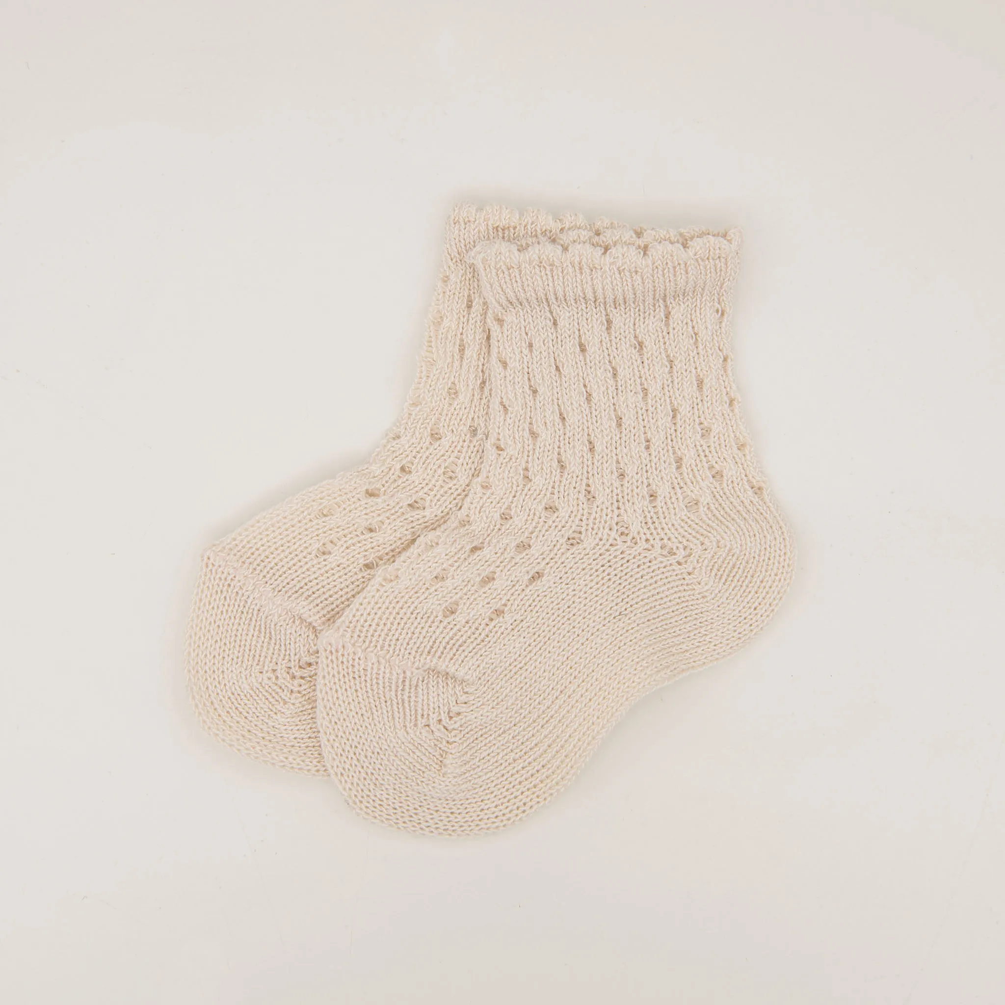 Scallop Edge Crochet Sock