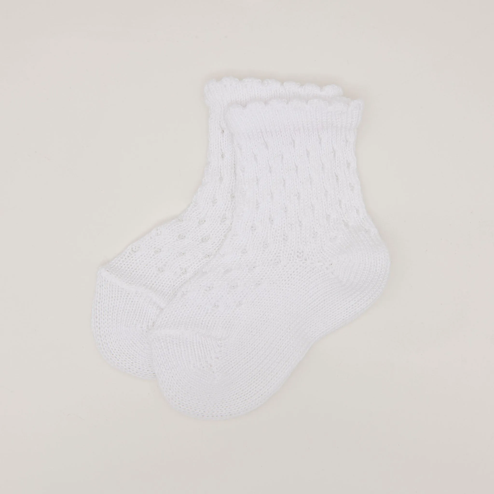 Scallop Edge Crochet Sock