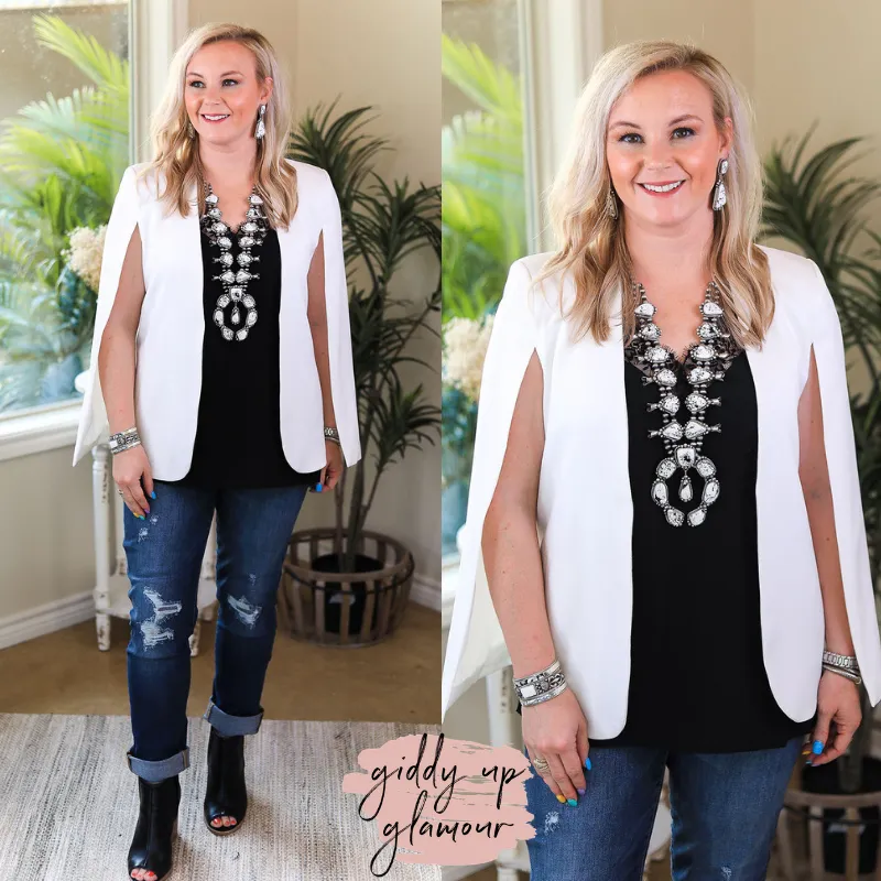 Serious Business Cape Blazer in White