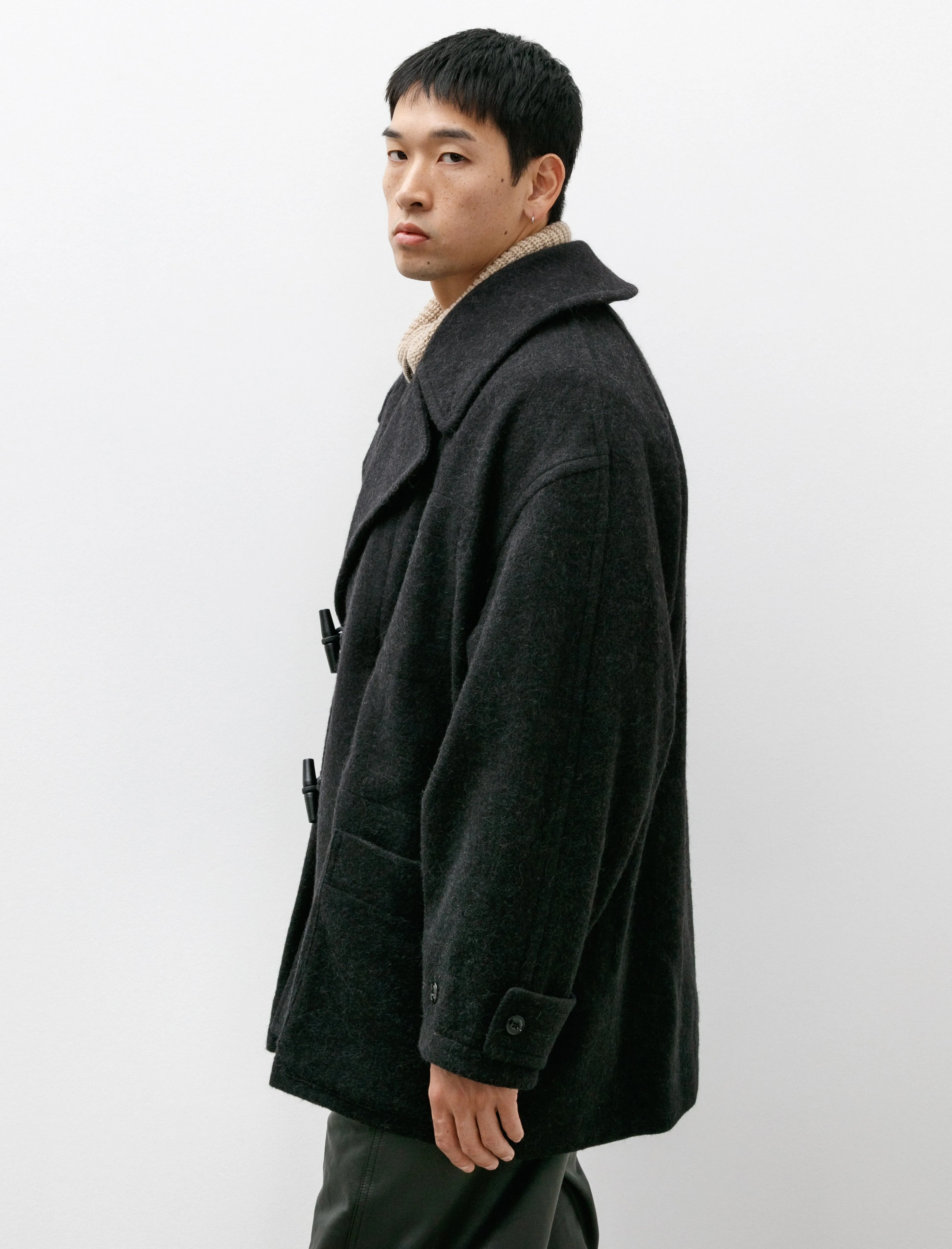 Short Duffle Coat Black