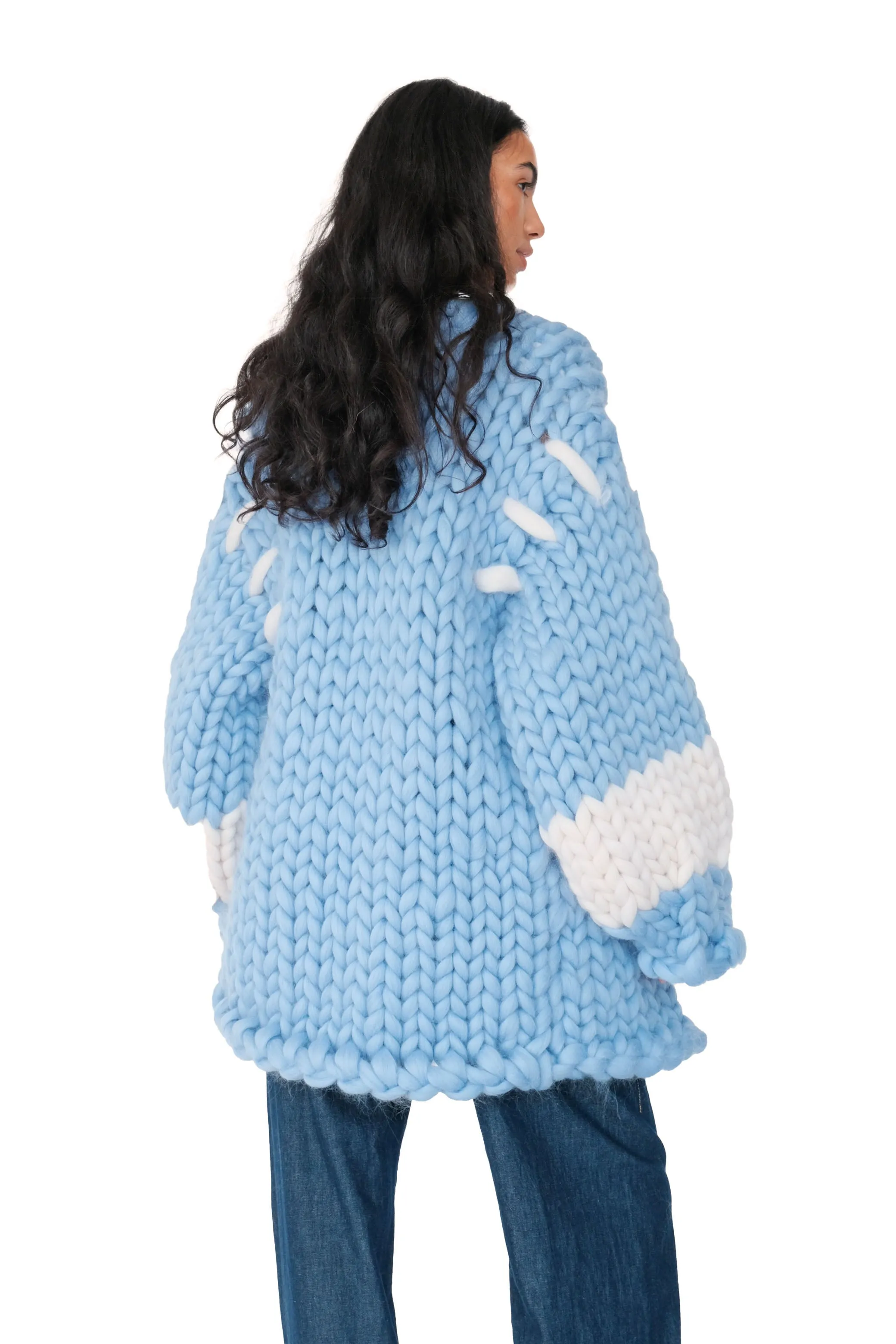 Sky Blue Colossal Knit Cardigan