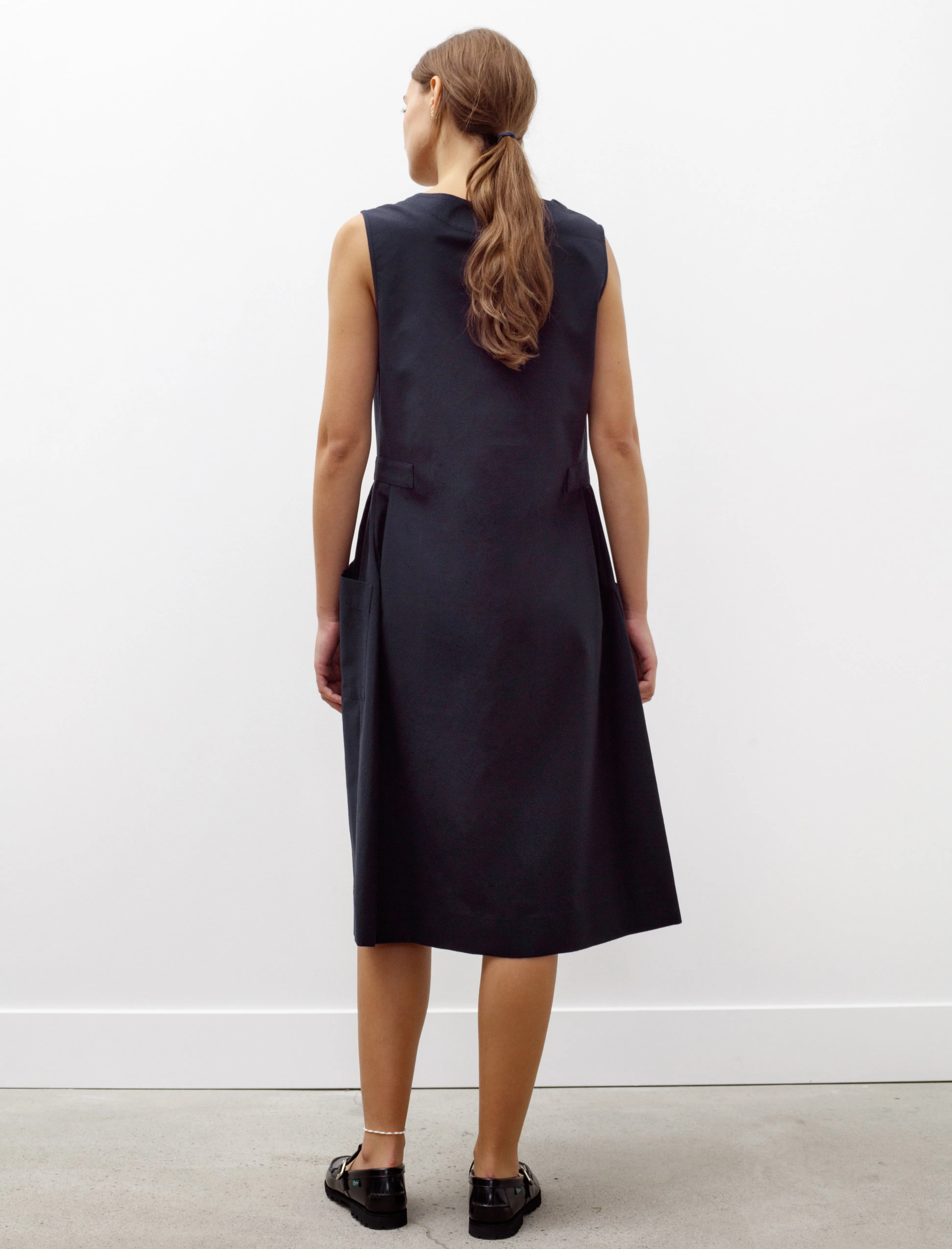 Smock Dress Wool Cotton Ink