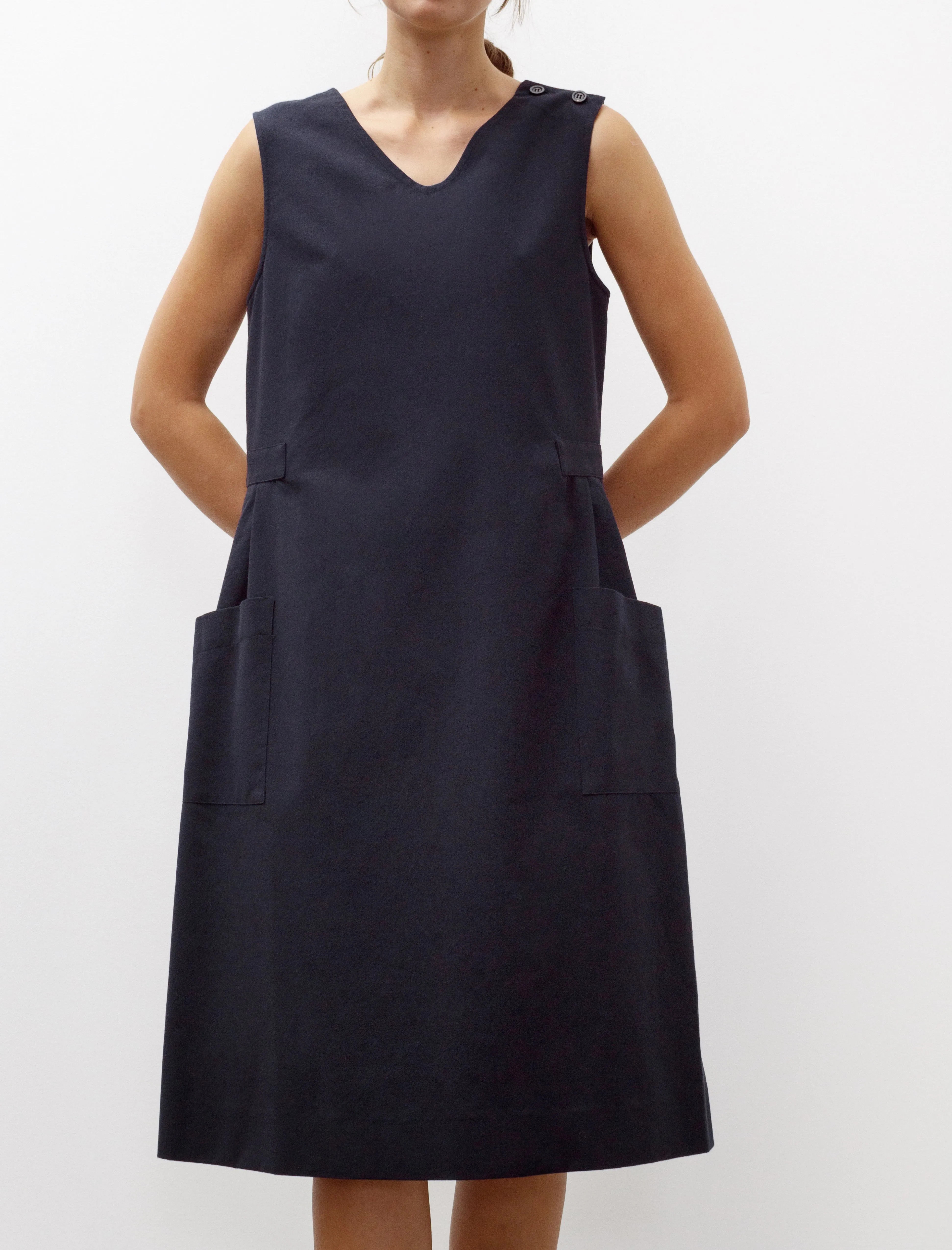 Smock Dress Wool Cotton Ink