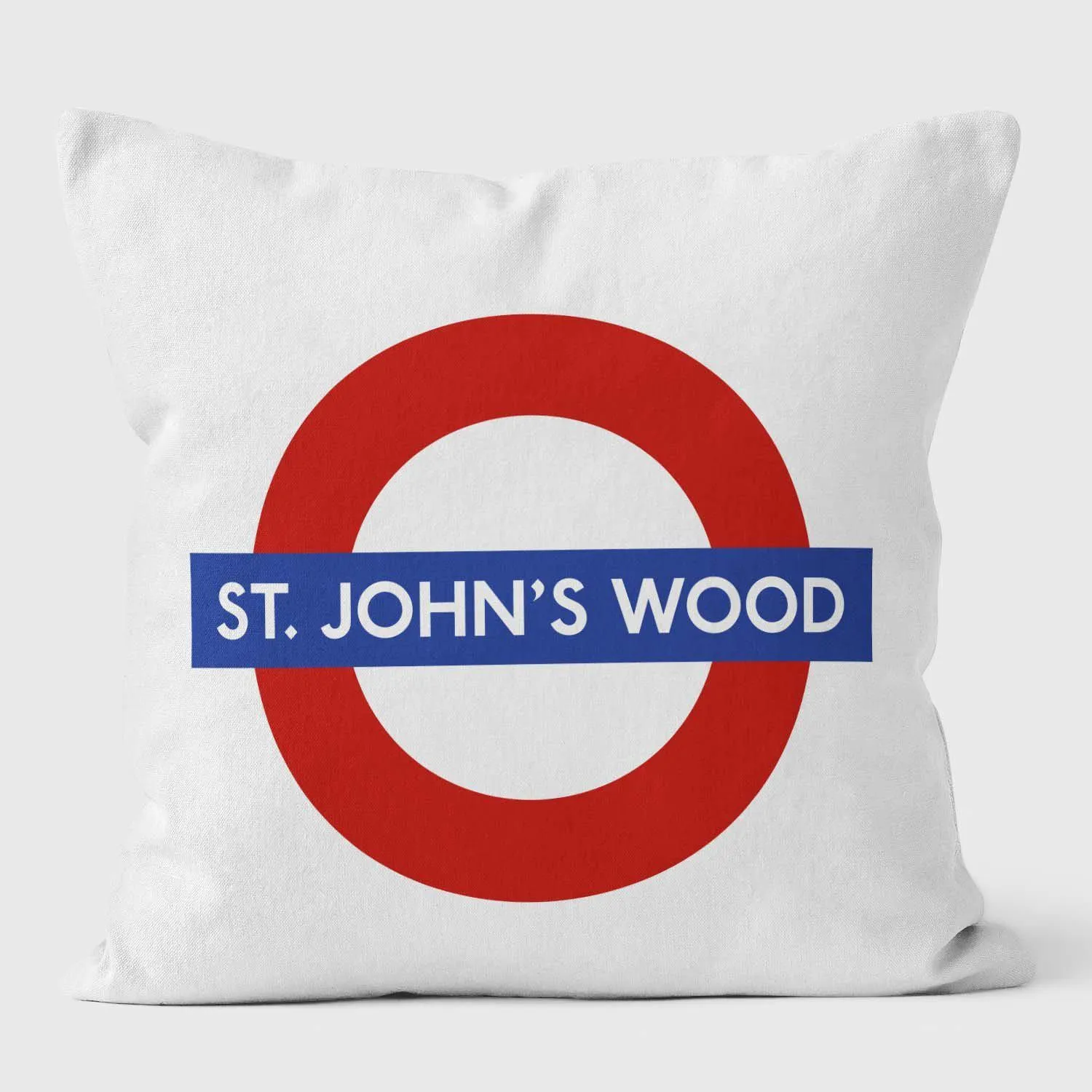 St. Johns Wood London Underground Tube Station Roundel Cushion