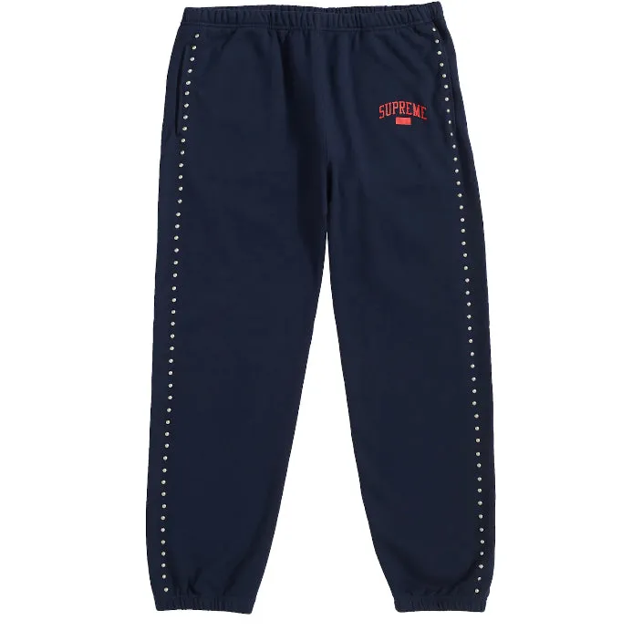 SUPREME STUDDED SWEATPANTS "NAVY" FW18