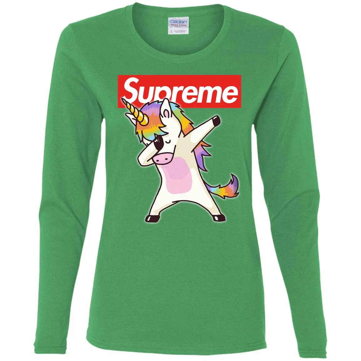 Supreme Unicorn T-shirt Dance Dabbing Unicorn Women Long Sleeve Shirt