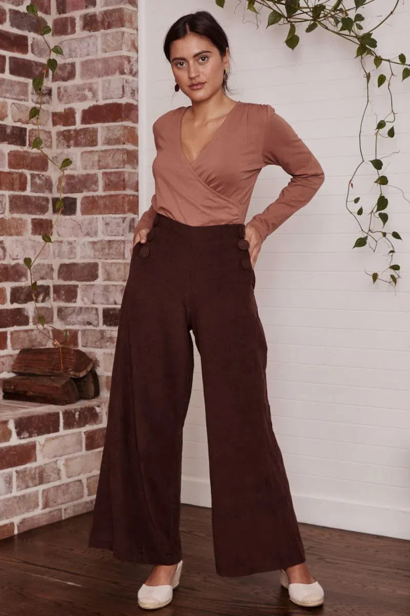 Talia Trouser Corduroy Cacao