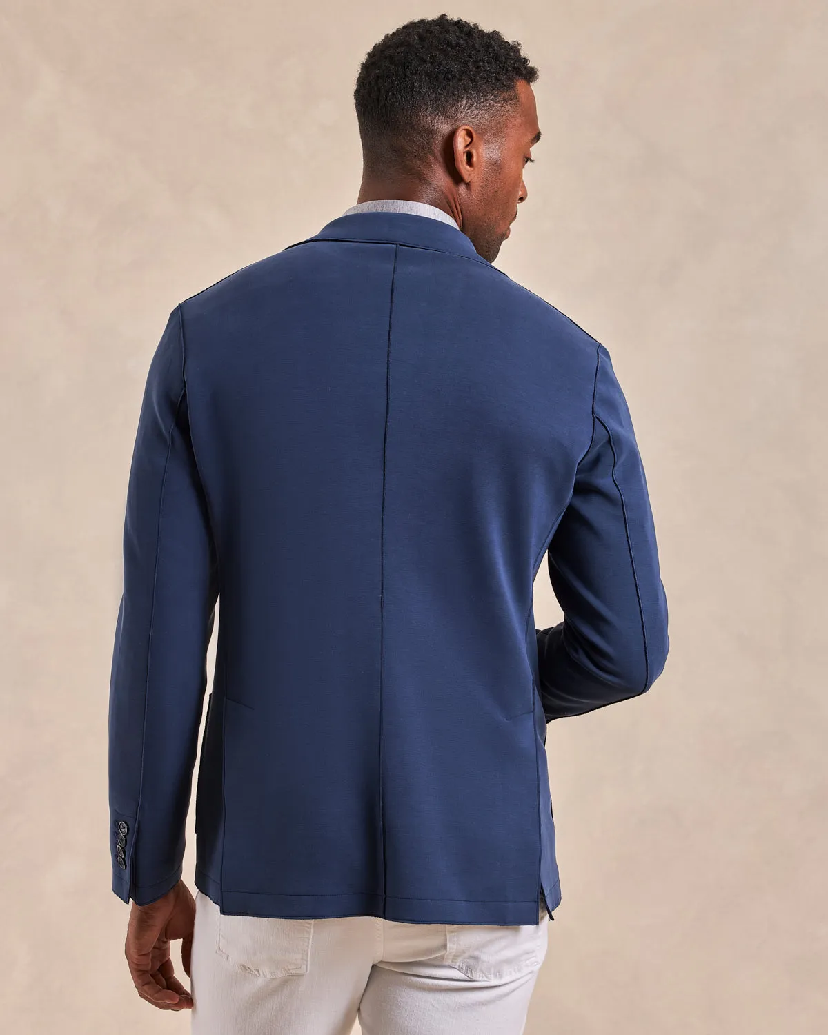 The Luca - Double Knit Soft Jacket - Blue Bay