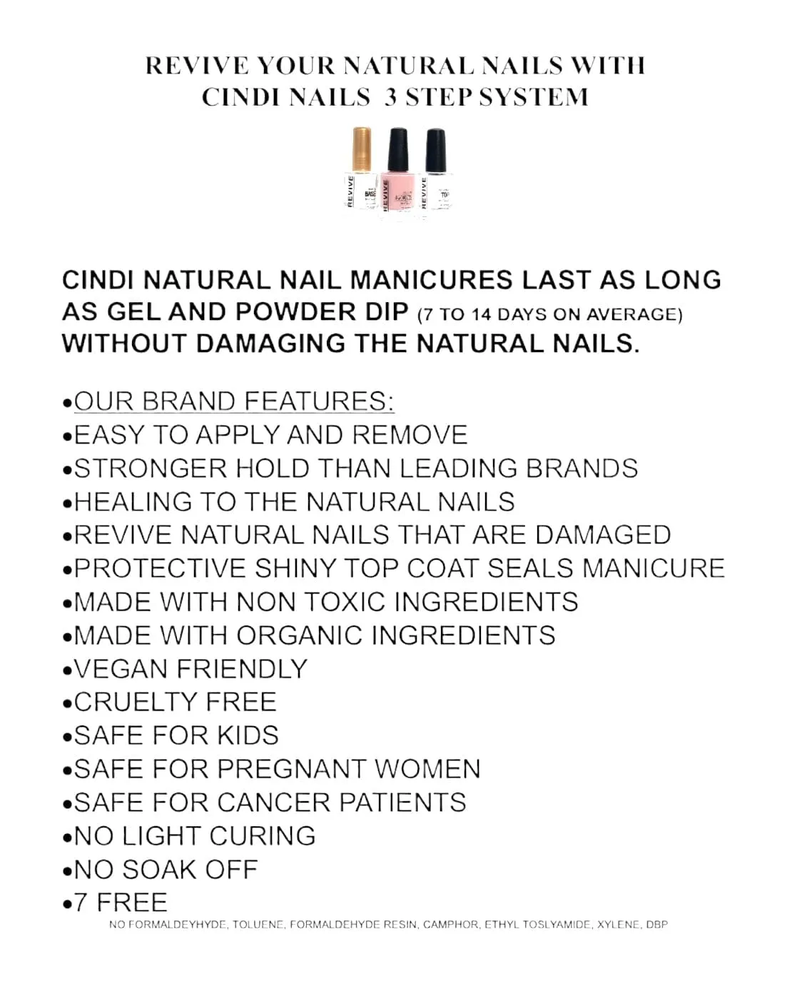 Top Coat Cindi Revive Long Lasting 7 Free 0.5oz