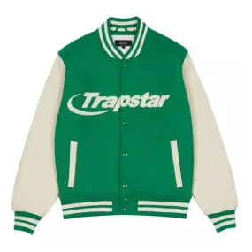 Trapstar Hyperdrive Chenille Varsity - Green Bee/Cream