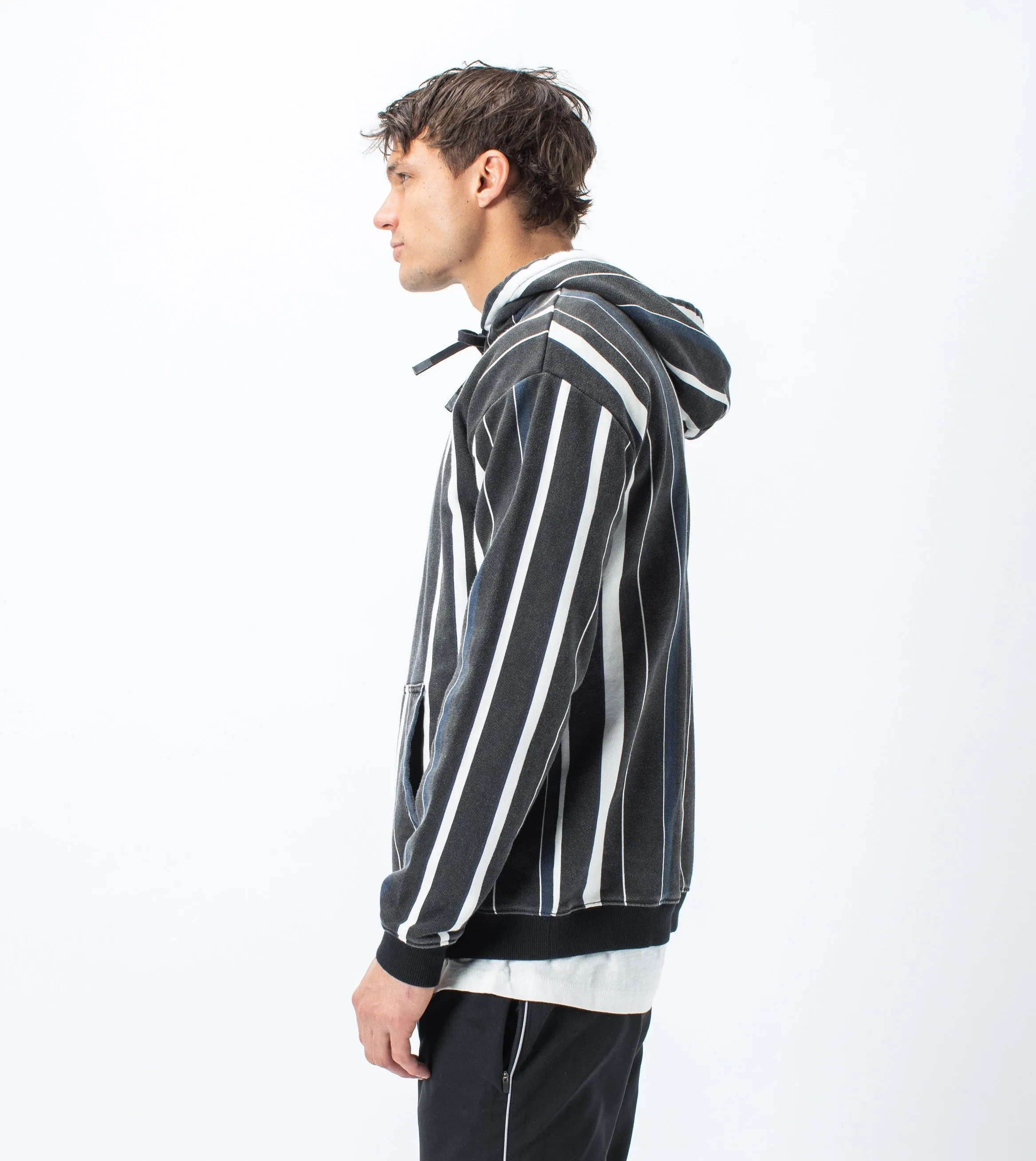 Triumvirate Rugger Hood Sweat Black/Milk - Sale