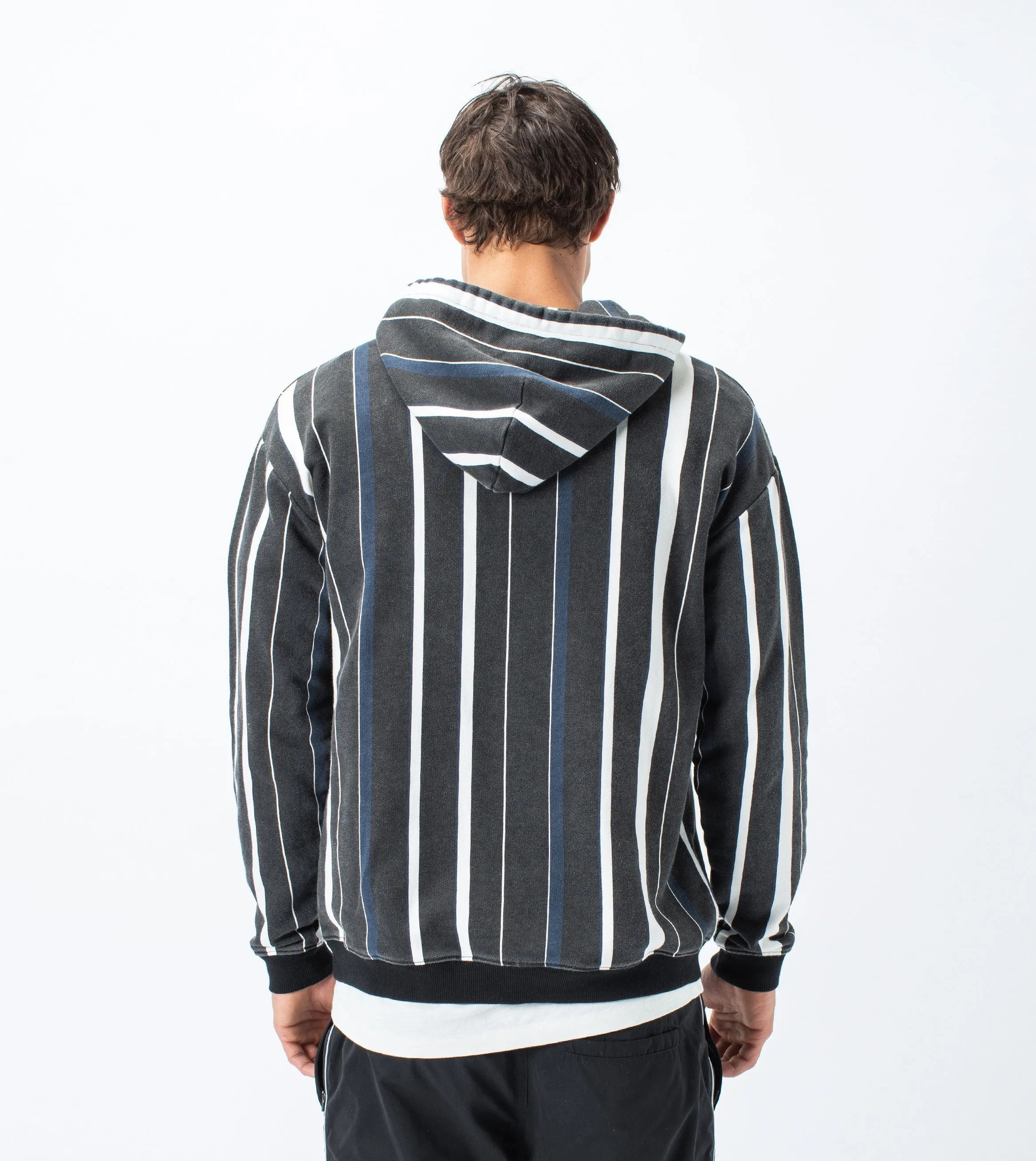 Triumvirate Rugger Hood Sweat Black/Milk - Sale