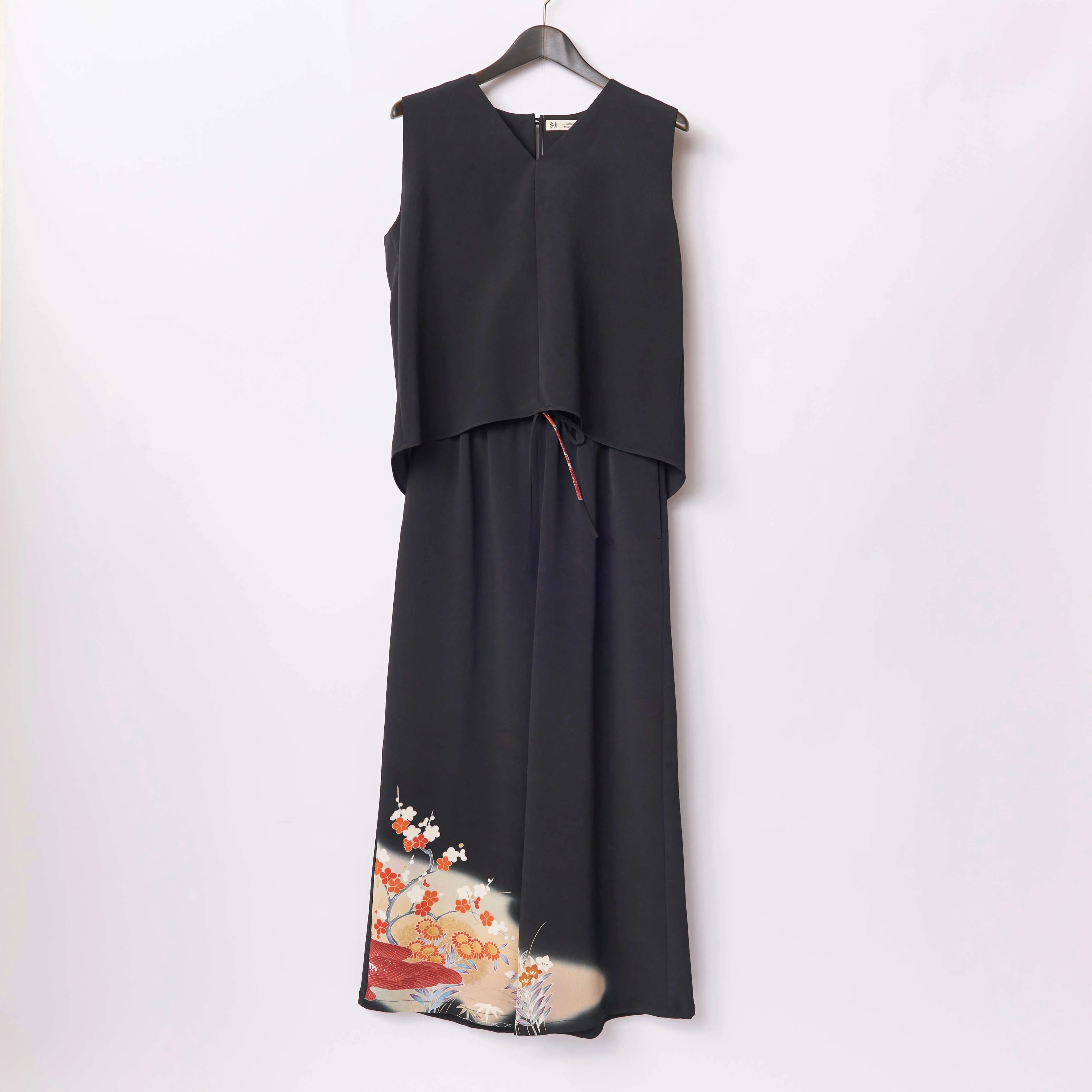 Tsumugi | Vintage Silk Kimono Two Piece | TP2 - Black