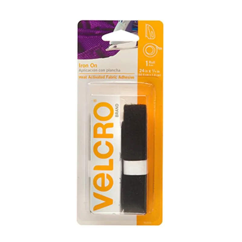 Velcro Brand Iron on Tape 1.9 cm X 60.9 cm  Black