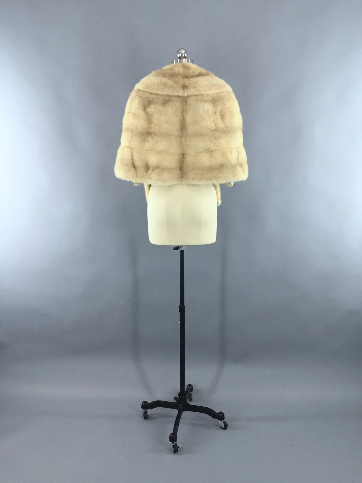 Vintage 1940s Mink Stole / Blonde Mink