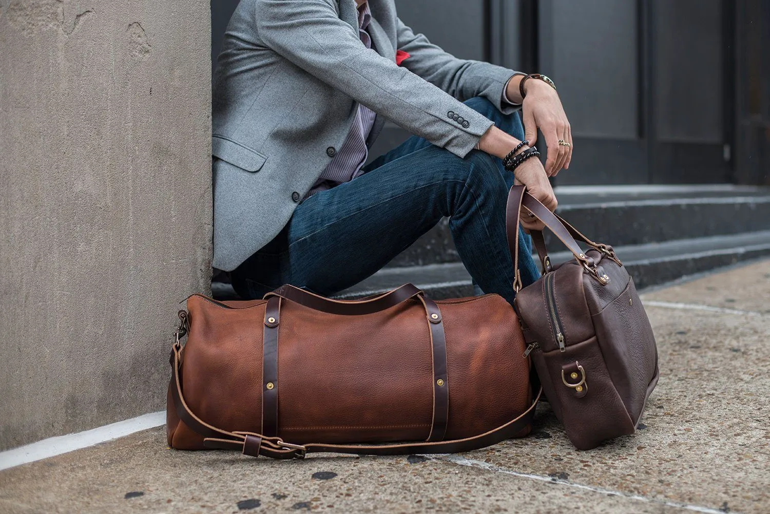 WILLIAM LEATHER DUFFLE BAG